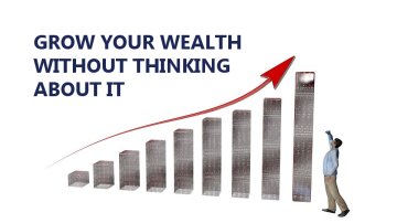 A chart of wealth increasing over time,